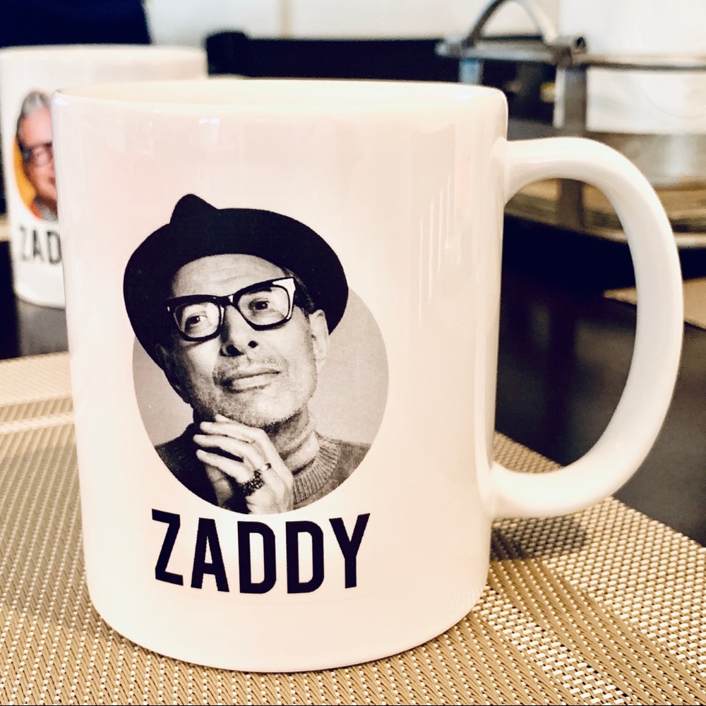 Jeff Goldblum “Zaddy” ceramic mug (new) 11oz.